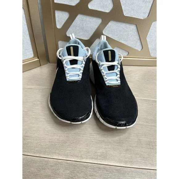 Nike Women Free 5.0 sz 8 Running Shoes Blue black 308975 Lace Up sneakers - Picture 3 of 10